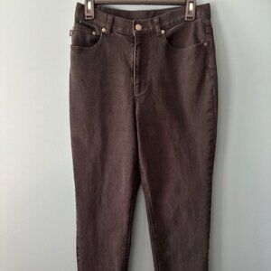 Lauren Jeans Ralph 8 Women’s Black High Rise Straight Leg Classic Stretch Prep